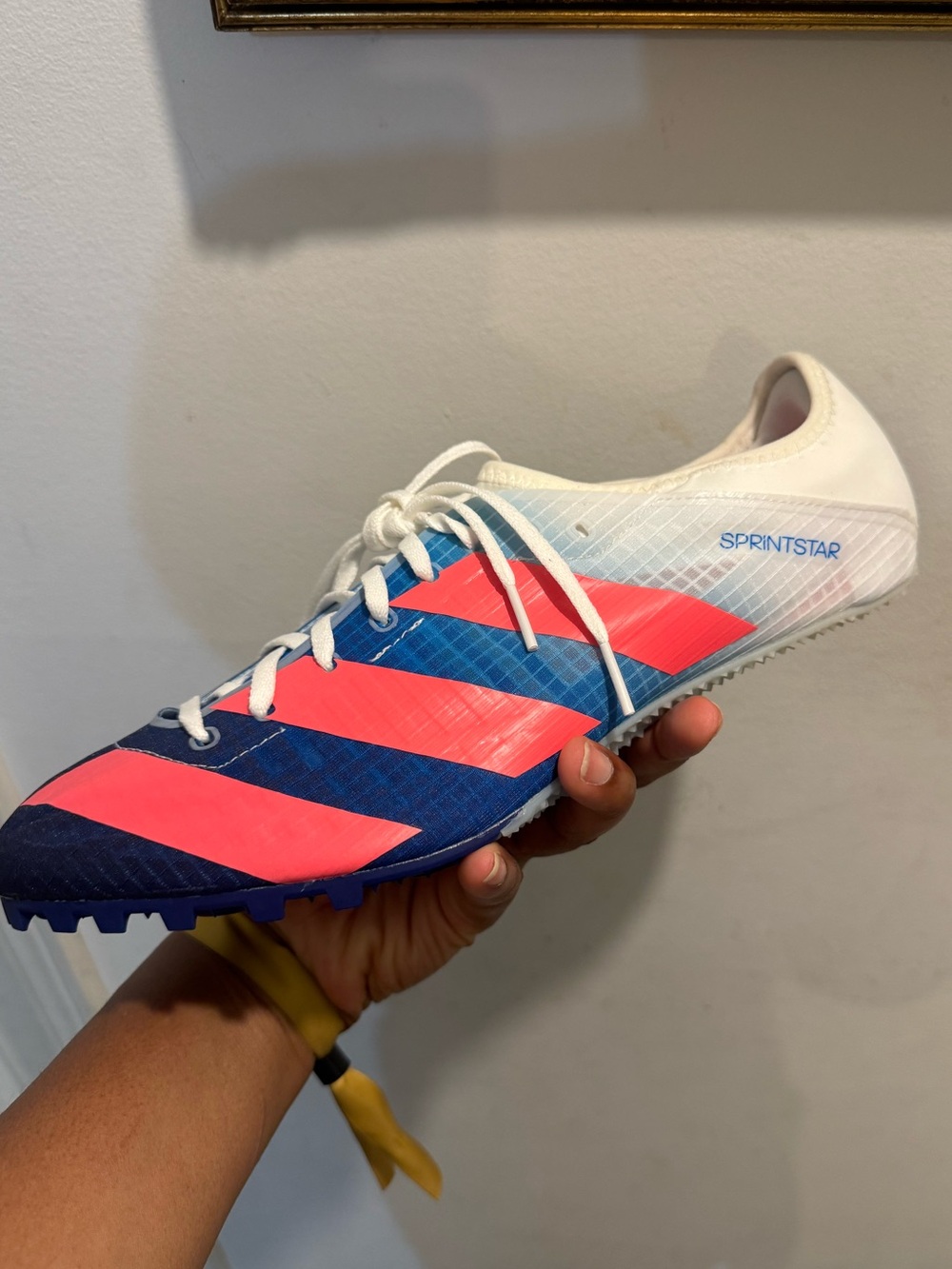 Adidas Sprintstar Track Spike - White, Blue & Pink (Box Included)